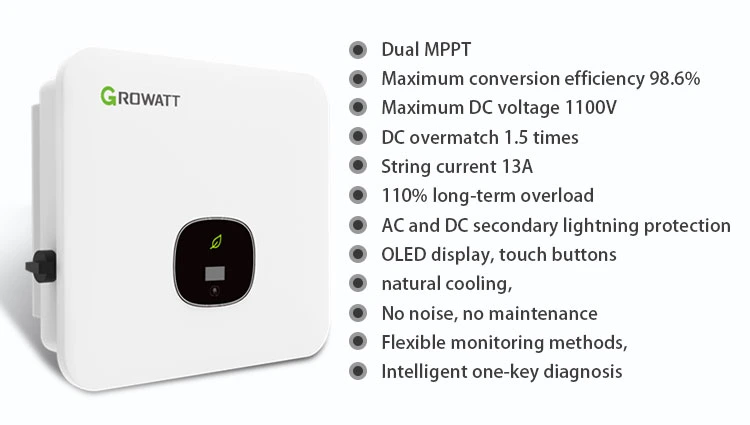 Solar Inverter Growatt 10kw 12kw Grid Tie 3 Phase Inverter Mod 12ktl3-X on Grid Solar Inverter with CE Certificate